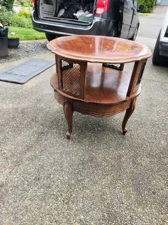Antique 2 tier Oak Side Table
