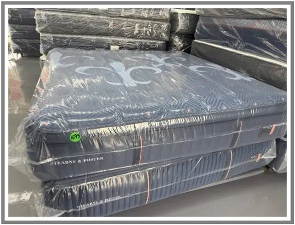 King Size Stearns & Foster Lux Estate Pillow Top Mattress Bed