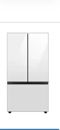 Used LG glass front white refrigerator in great shape