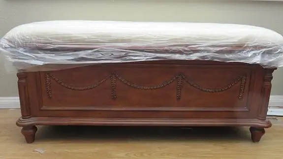 Wood Bedroom Chest Entryway Bench Spacious Storage Trunk Decorative