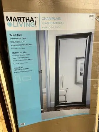 NEW Martha Stewart Living Champlain Leaner Mirror