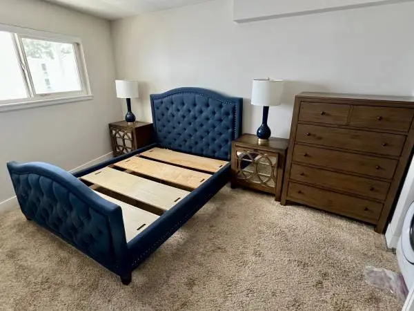 Dresser and Two Nightstand Set with Charger Stations