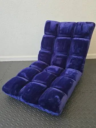 Floor Chair Gaming Chair - Adjustable Folding Rocker Memory Foam Blue