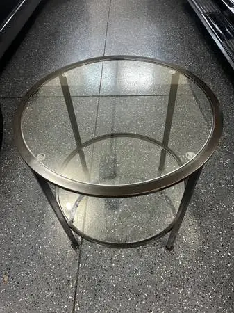 Glass end table