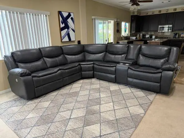 Brand New Charcoal Grey Power Reclining Sectional