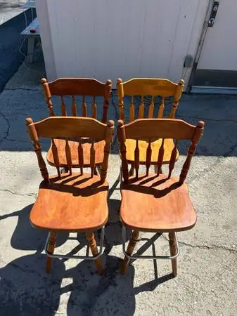 Bar Stool Chairs 4 solid wood