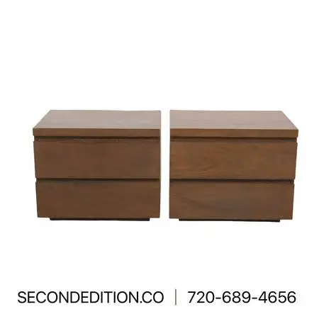 Crate & Barrel 2-Drawer Nightstands (Was 1200)