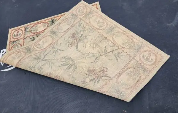 Vintage Floral Needlepoint Rug