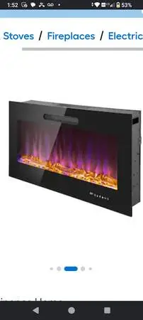 36 Electric Fireplace w/remote