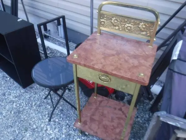 Brass and Marble Stand