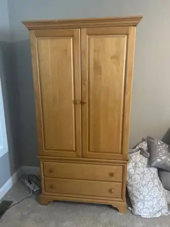 Solid Wood Mission Style Armoire