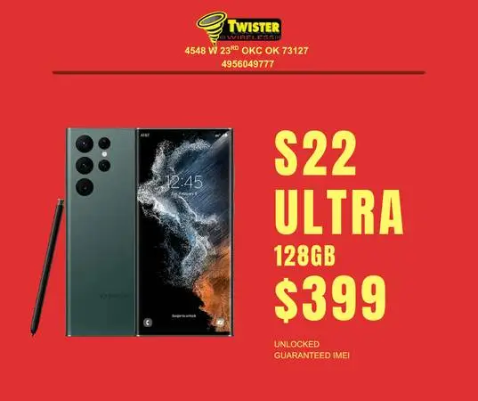 Samsung Galaxy S22 Ultra 128GB — Only $399 | Unlocked for Any Carrier | Twiste