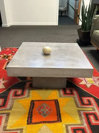 Concrete coffee table