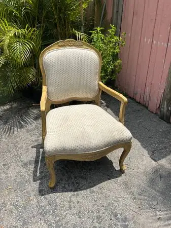 Vintage French Country Louis XV style armchair