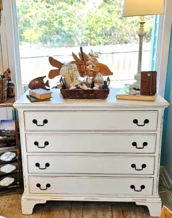 Distressed White Dresser