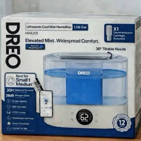 Breathe Easy Dreo Cold Water Mist Humidifier Whisper Quiet • New Sealed In Box