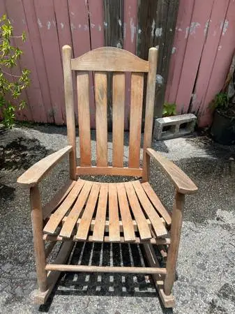 Rocking Chair solid wood 38 inches high and 25 arm rest to arm rest