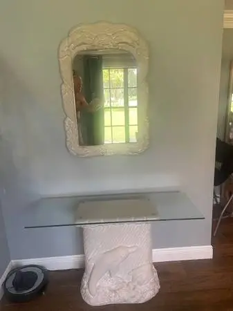 foyer table and mirror