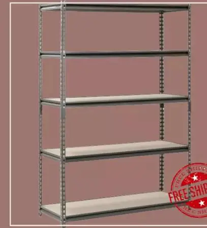 5 Shelf Heavy Duty Metal Muscle Rack Garage Shelving Storage 48W x 18