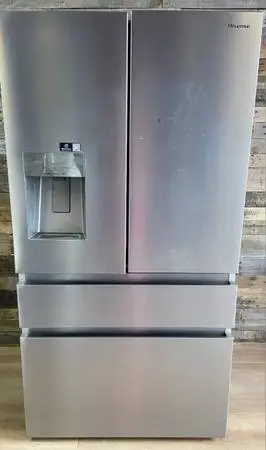 STAINLESS STEEL 4 DOOR REFRIGERATOR WITH ICE MAKER AND WATER DISPENSER