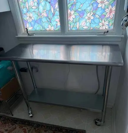 48 Stainless Steel Commercial Prep Table | Heavy Duty Utility Work Table
