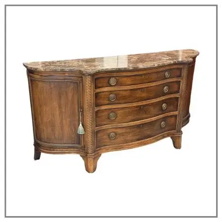 Century Furniture Marble-top Serpentine Buffet
