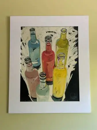 Framed Wall Art - Wine Bottles