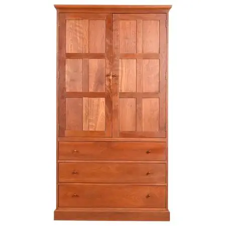 Stickley Arts & Crafts Cherry Wood Armoire Dresser