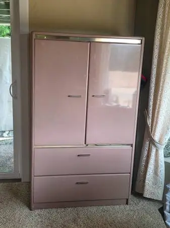 Vintage 5 piece dresser set postmodern