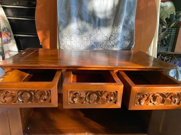 Small Decorated Wooden Box / Night Stand