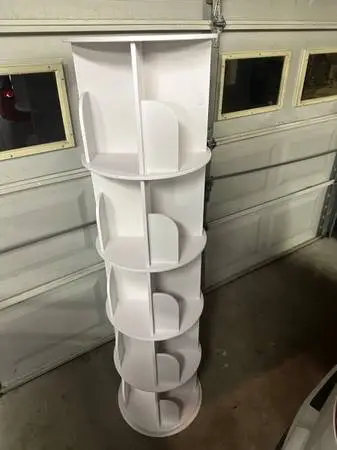Rotating book tower
