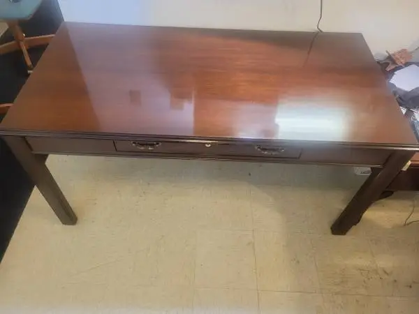 Solid Wood Library Work or Dining Table Desk with one drawer