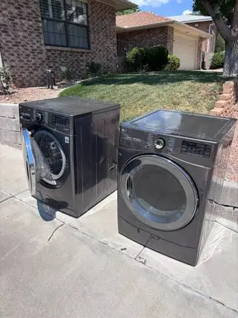 LG Black Steel Front Load Washer & Electric Dryer Set - WiFi, Steam, Large Capac