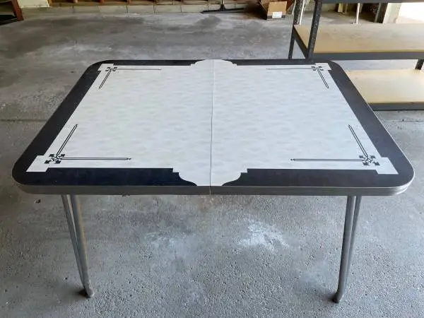 Retro Formica and Chrome Kitchen Dining Dinette Table 1950s