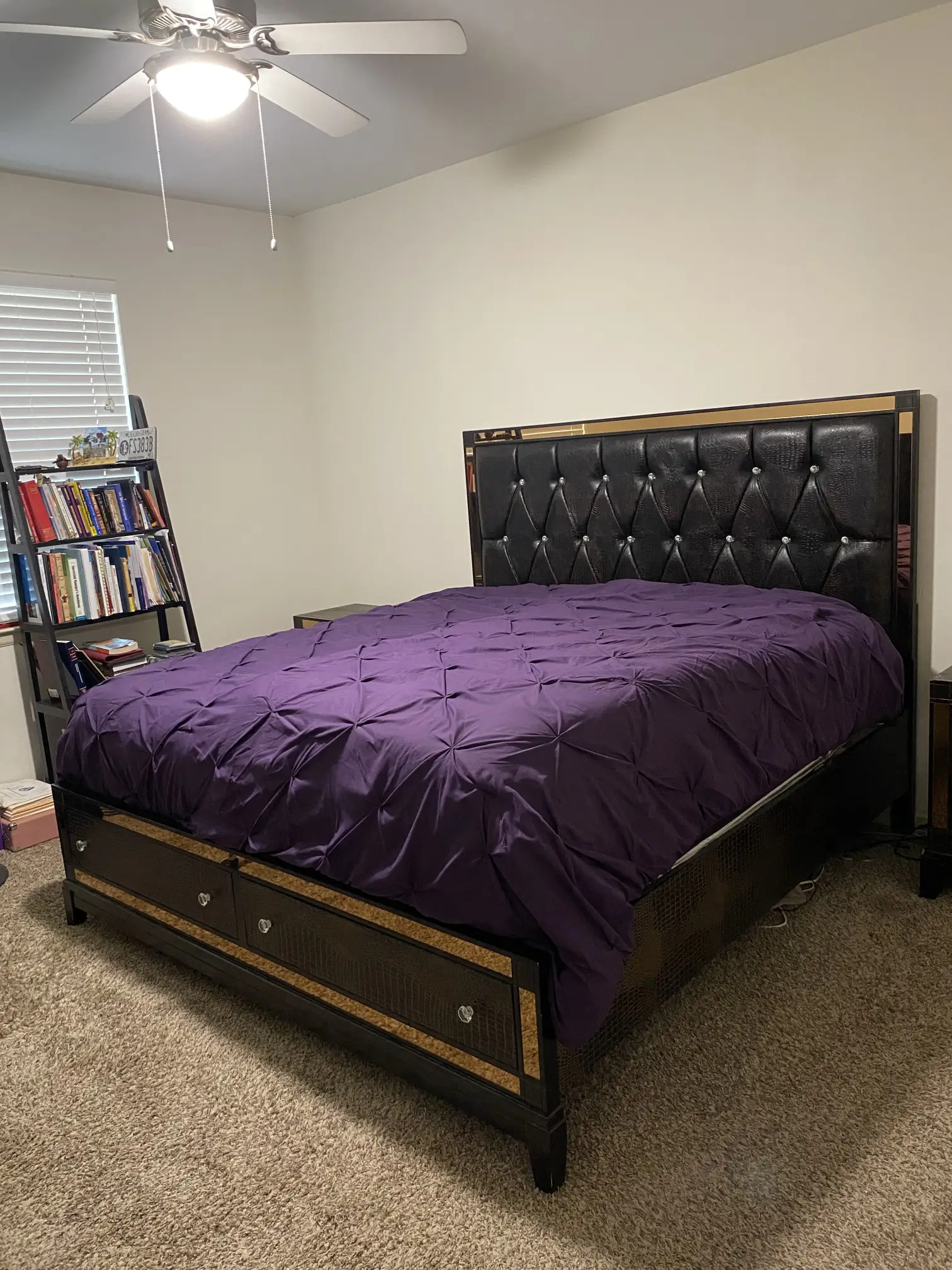 Moving Sell - Bedroom Set - Three Piece - Used King Size - Brown Alligator Design