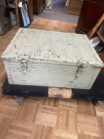 Vintage trunk chest coffee table