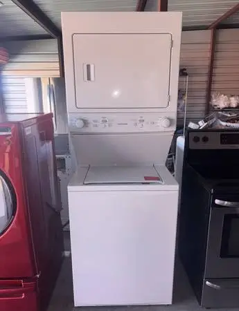 Stacked Frigidaire Washer And Electric Dryer