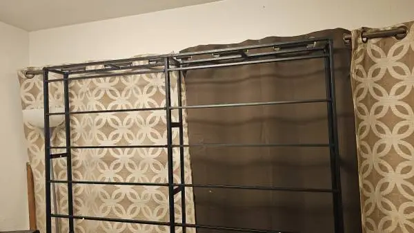 Heavy-Duty King Metal Bed Frame – Assembled, Used as a Divider