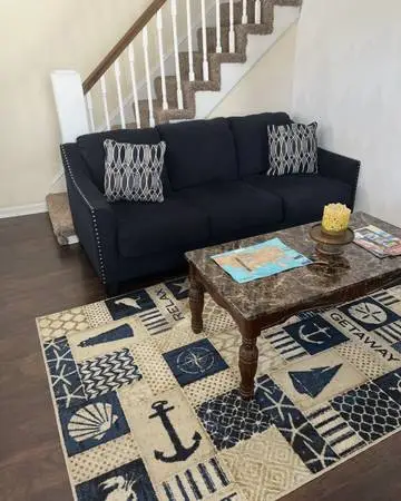 Blue sofa navy blue excellent condition
