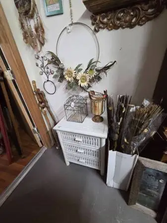 White Wood Nightstand