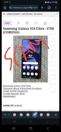 FRAUD SCAM - SAMSUNG APPLE IPHONE ANDROID CELL PHONE