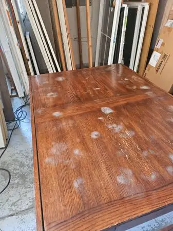 Solid wood table in good shape 42x60