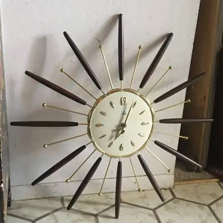Super clean 1963 running Lux Mid Century Modern Wall Clock
