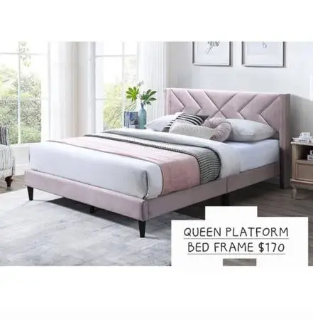 PLATFORM QUEEN BED FRAME No mattress