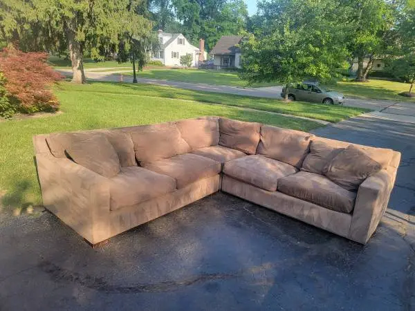 Freshly cleaned sectional