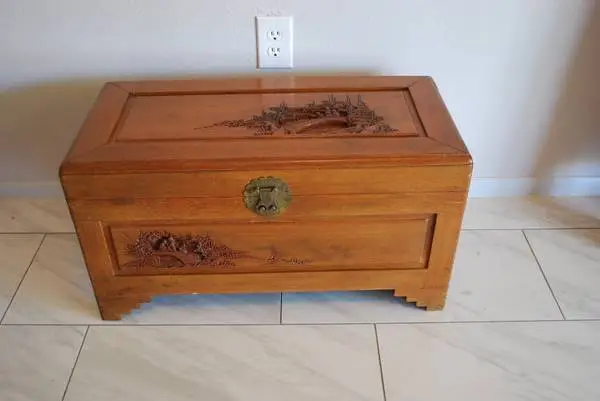 Vtg. Chinese Camphor Storage Chest