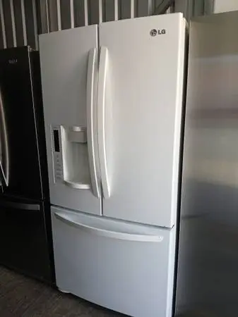 Lg white glossy compact French door refrigerator