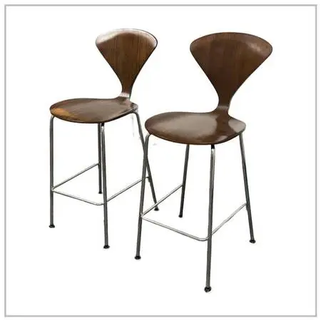Norman Cherner For Cherner Chair Company Cherner Counter Stools, Pair