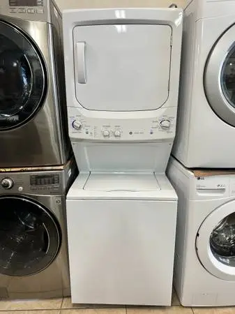 GE 27 GTUP270EM4WWTop-load One-Stackable washer & Electric dryer!!