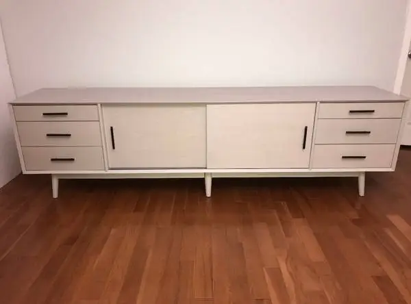 West Elm mid century modern long TV stand media console